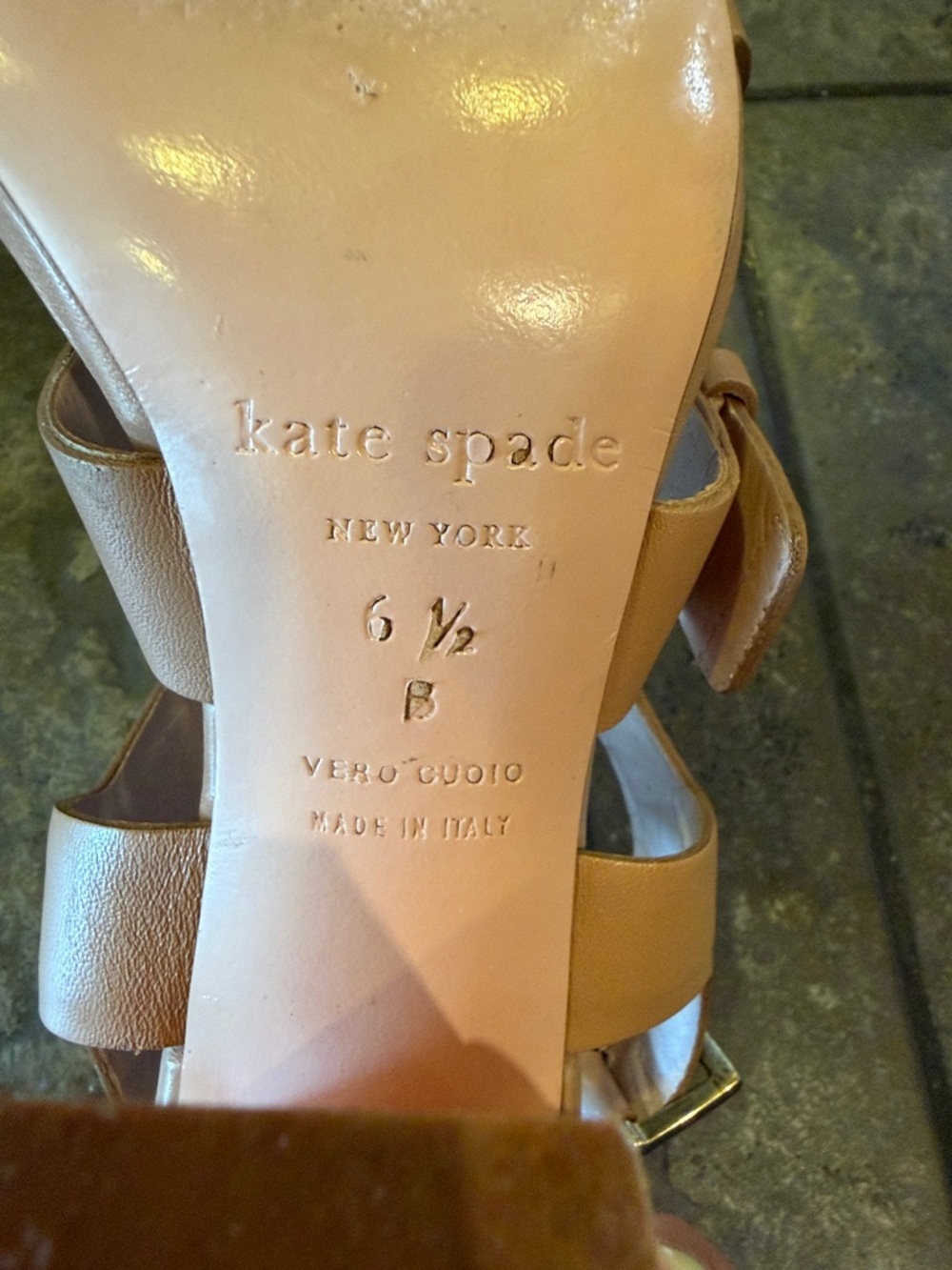 kate spade Nude Multi-Strap Block Heel Sandals - Picture 5 of 5